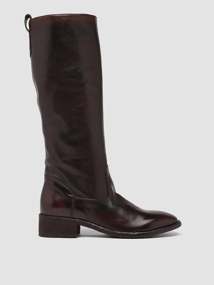 Officine Creative Boots and Booties SELINE 013 Ruboff Otto Burgundy Zipped Leather Boots 8211 Women Officine Creative Boots and Booties SELINE 013 Ruboff Otto Burgundy Zipped Leather Boots 8211 Women
