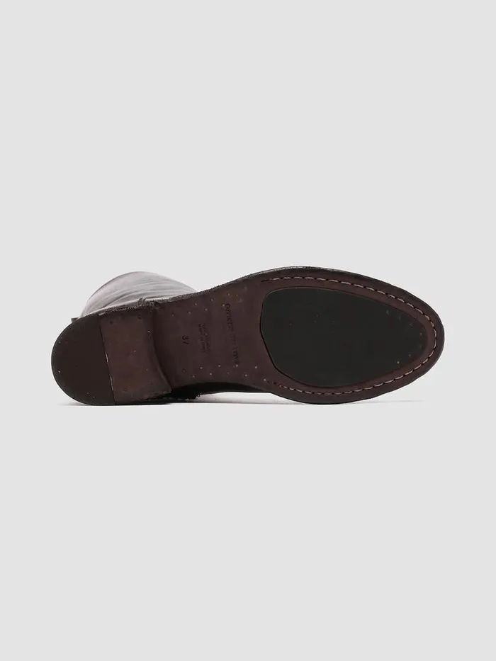 Officine Creative Boots and Booties SELINE 013 Ruboff Otto Burgundy Zipped Leather Boots 8211 Women