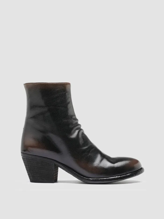 Officine Creative Boots and Booties SHERRY 003 CaffeSupernero Brown Leather Ankle Boots 8211 Women Officine Creative Boots and Booties SHERRY 003 CaffeSupernero Brown Leather Ankle Boots 8211 Women