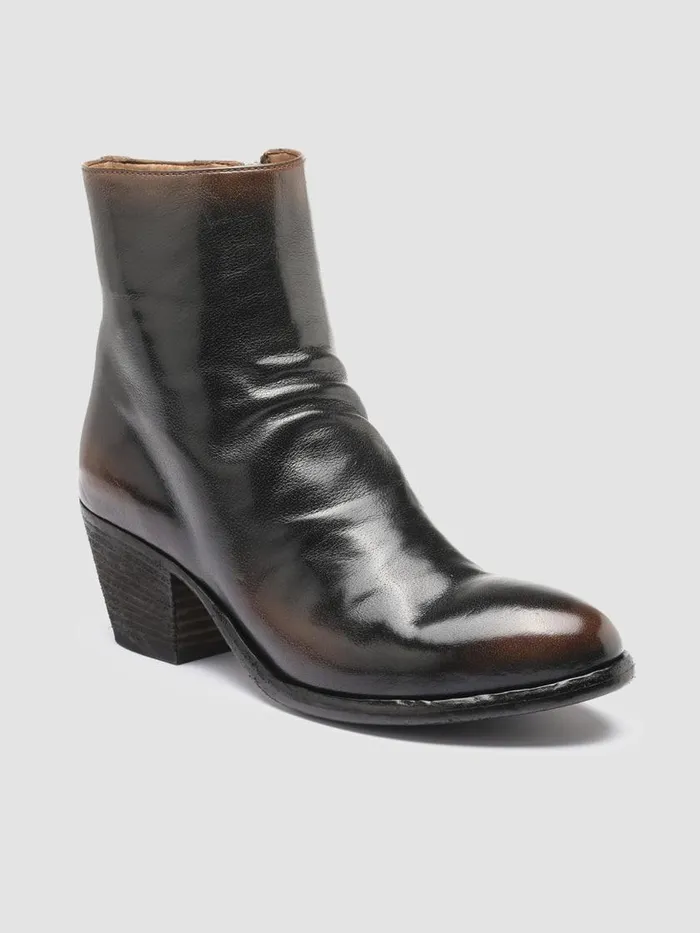 Officine Creative Boots and Booties SHERRY 003 CaffeSupernero Brown Leather Ankle Boots 8211 Women Officine Creative Boots and Booties SHERRY 003 CaffeSupernero Brown Leather Ankle Boots 8211 Women