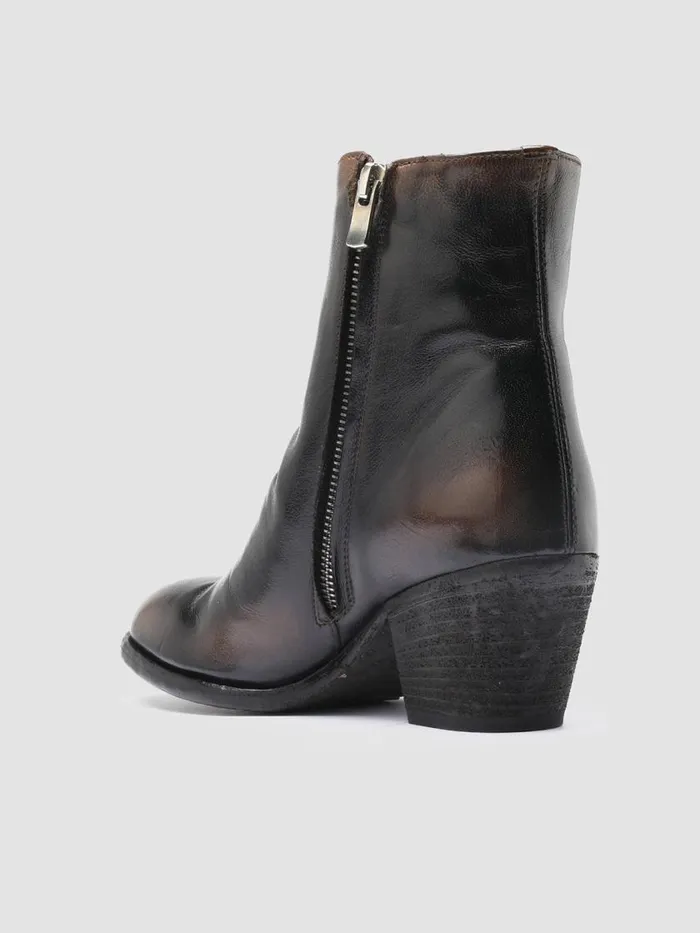 Officine Creative Boots and Booties SHERRY 003 CaffeSupernero Brown Leather Ankle Boots 8211 Women Officine Creative Boots and Booties SHERRY 003 CaffeSupernero Brown Leather Ankle Boots 8211 Women