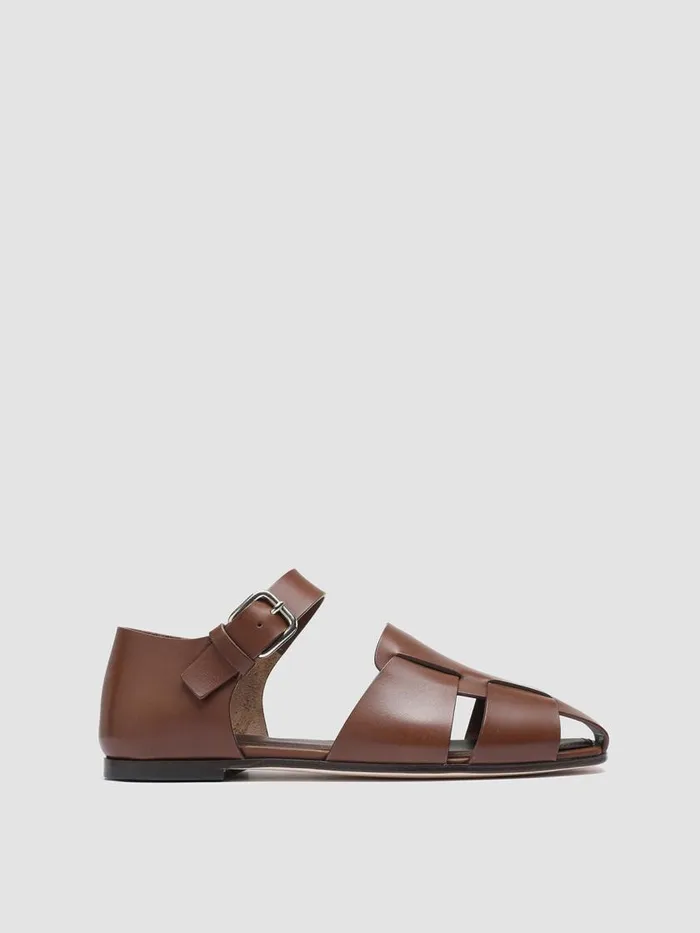 Officine Creative Sandals CUBA 003 Moro Brown Leather Sandals 8211 Women