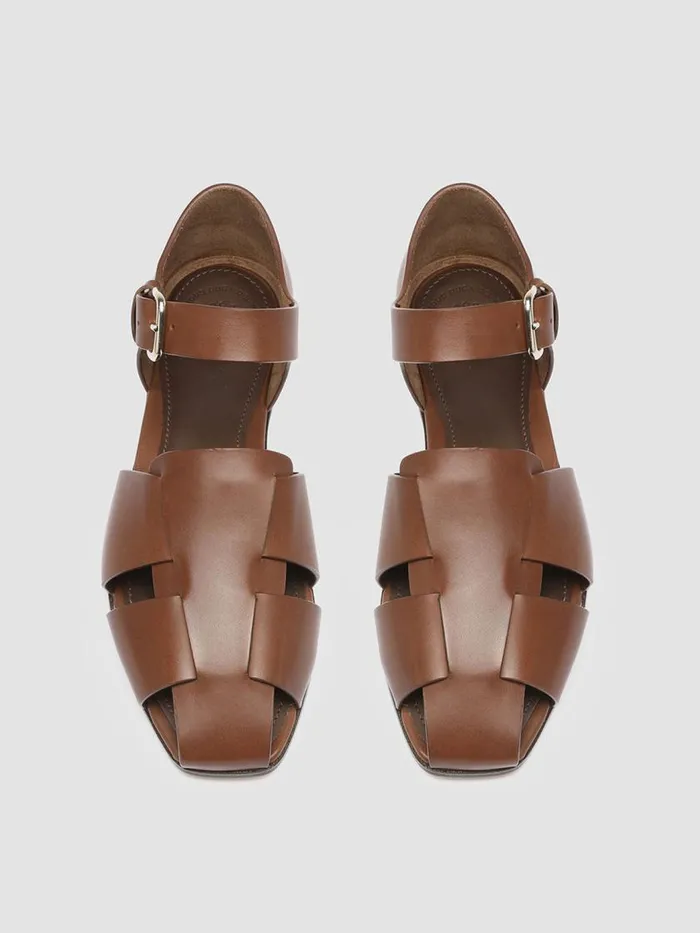 Officine Creative Sandals CUBA 003 Moro Brown Leather Sandals 8211 Women