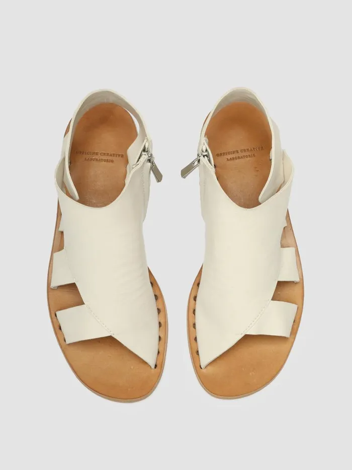 Officine Creative Sandals ITACA 044 Nebbia White Leather Sandals 8211 Women