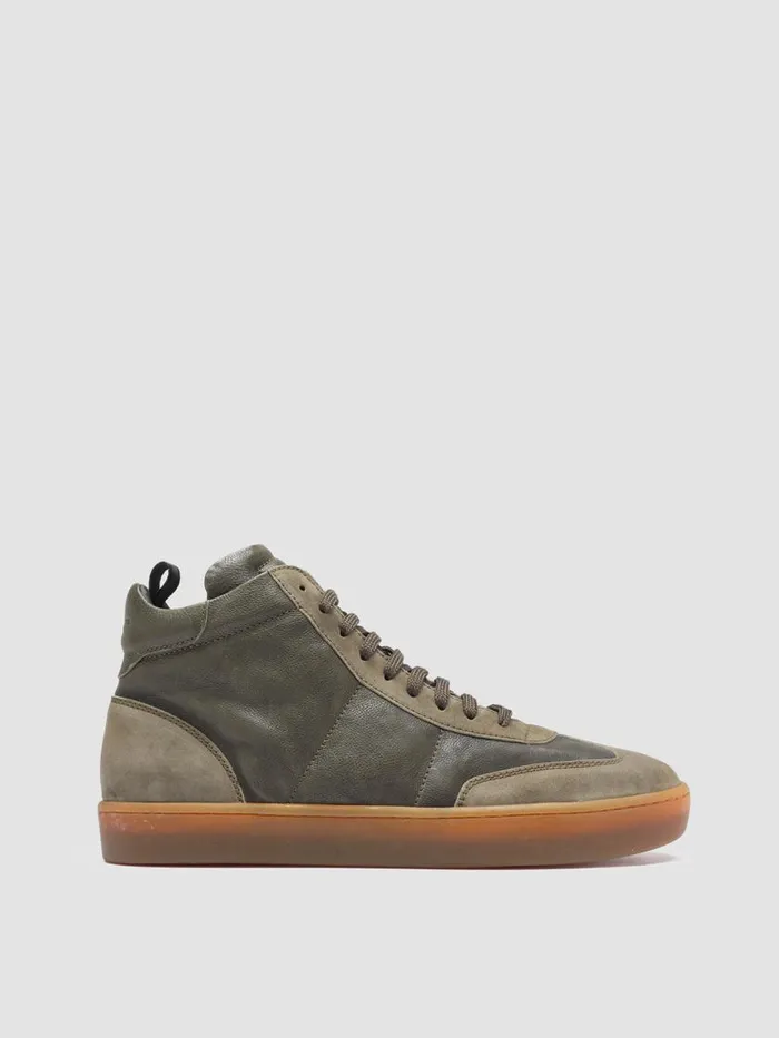 Officine Creative Sneakers KOMBINED 002 MilitaryOlive Green Leather Sneakers Latex Sole 8211 Men Officine Creative Sneakers KOMBINED 002 MilitaryOlive Green Leather Sneakers Latex Sole 8211 Men