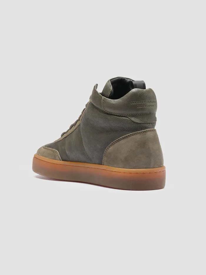 Officine Creative Sneakers KOMBINED 002 MilitaryOlive Green Leather Sneakers Latex Sole 8211 Men Officine Creative Sneakers KOMBINED 002 MilitaryOlive Green Leather Sneakers Latex Sole 8211 Men