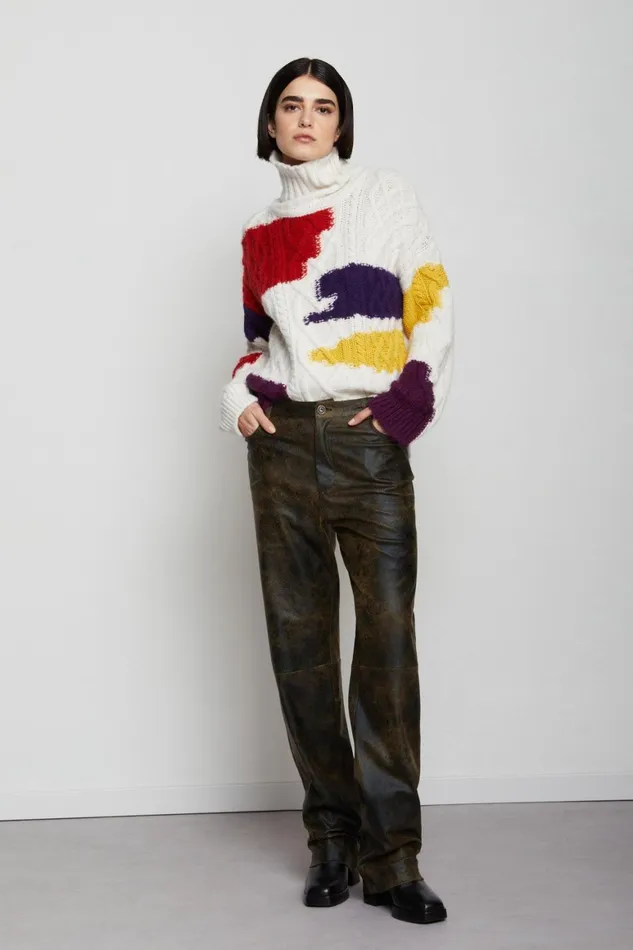 Ottod039Ame Faux Leather Trousers Women Trousers