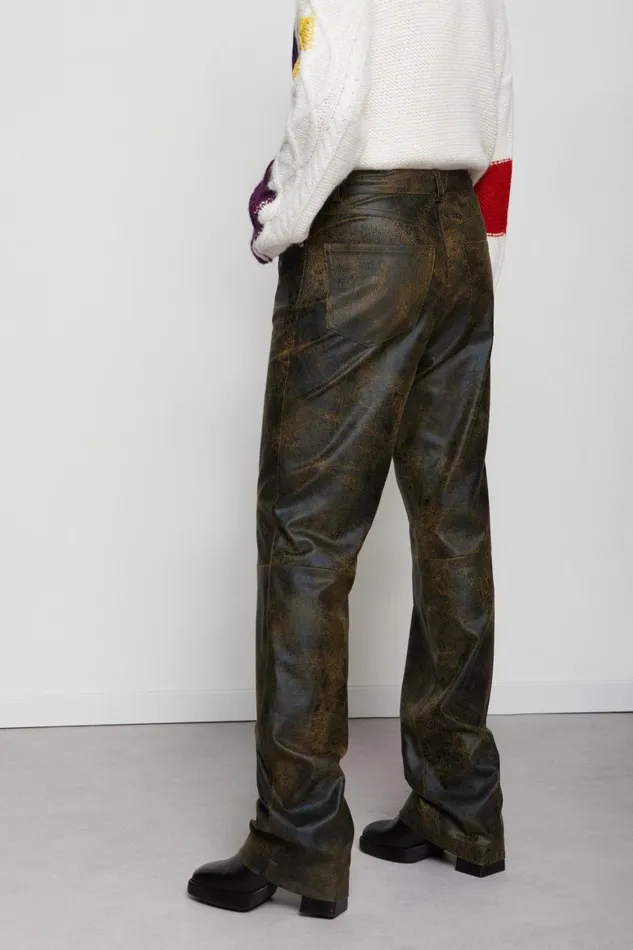 Ottod039Ame Faux Leather Trousers Women Trousers