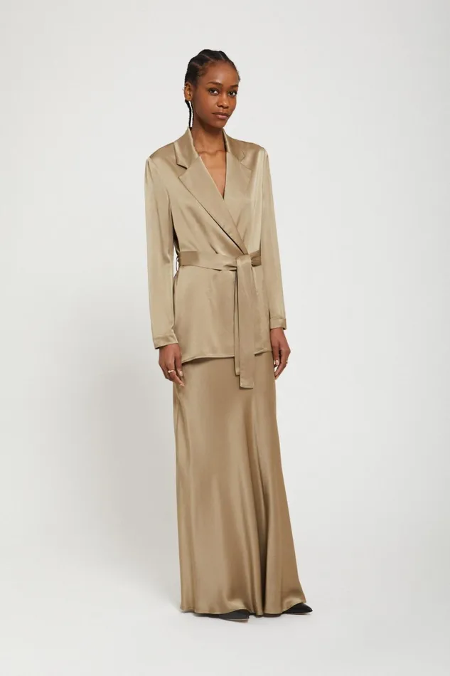 Ottod039Ame Viscose Blazer With Sash Women Blazers and Jackets