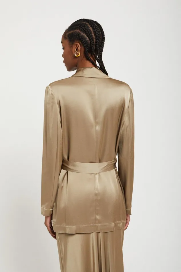 Ottod039Ame Viscose Blazer With Sash Women Blazers and Jackets