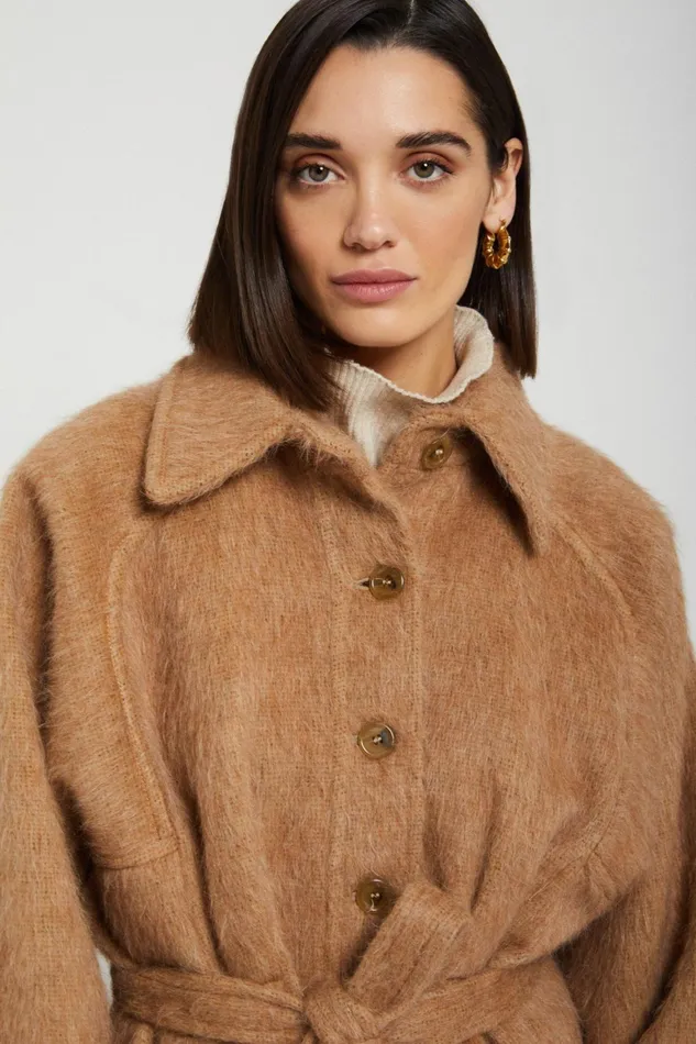 Ottod039Ame Woolblend Jacket With Belt Women Coats