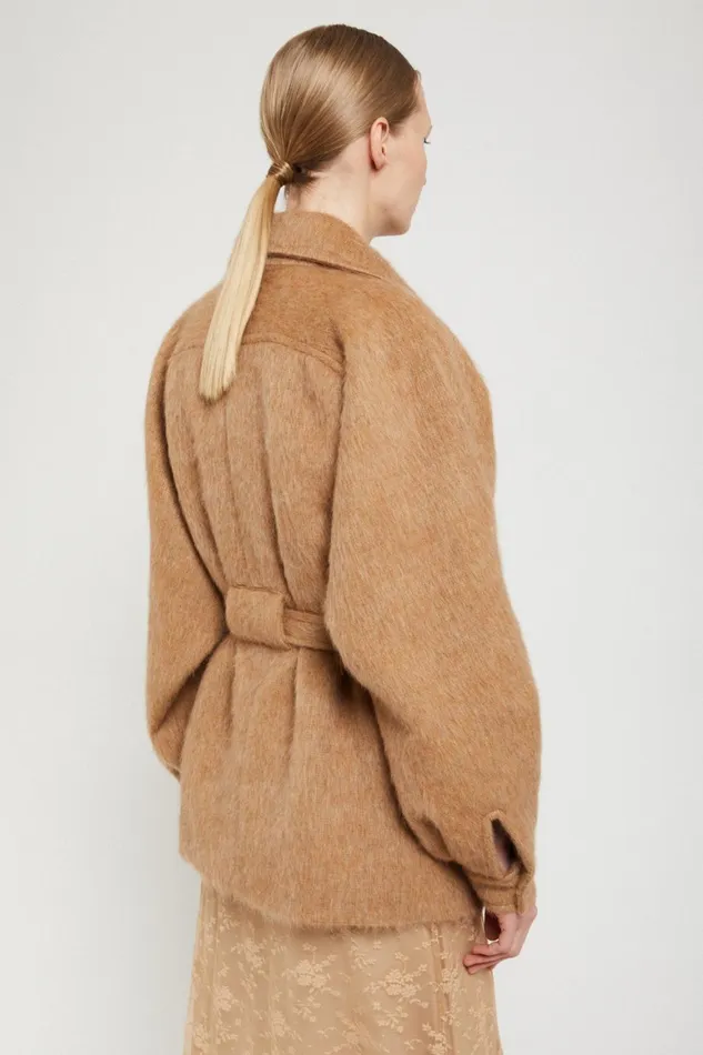 Ottod039Ame Woolblend Jacket With Belt Women Coats