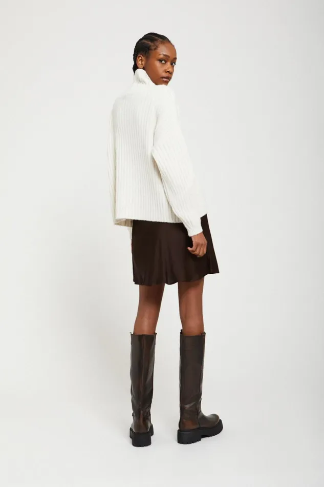 Ottod039Ame Wool Blend Sweater With Turtleneck Women Knitwear
