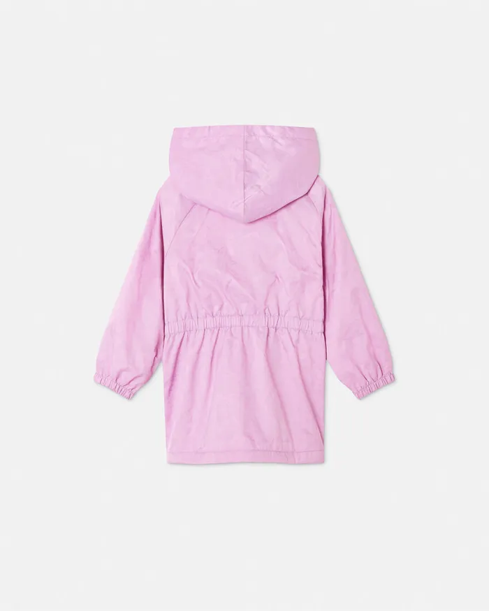 Outerwear Kids Versace Barocco Jacquard Parka Pink