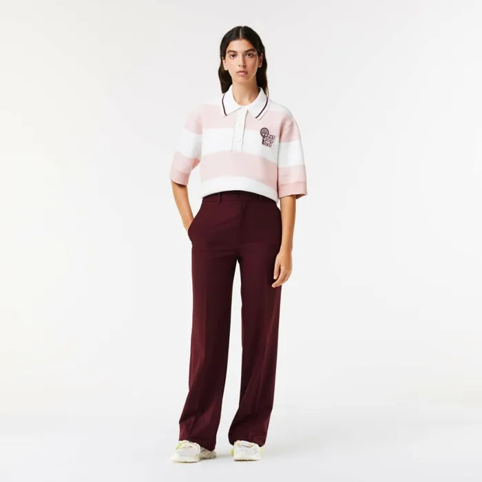 Pants and Leggings Women Lacoste Lacoste X EleVen By Venus Stretch Wool Pants Bordeaux L7b Pants and Leggings Women Lacoste Lacoste X EleVen By Venus Stretch Wool Pants Bordeaux L7b