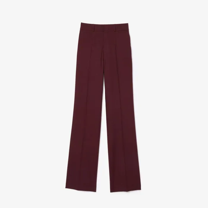 Pants and Leggings Women Lacoste Lacoste X EleVen By Venus Stretch Wool Pants Bordeaux L7b
