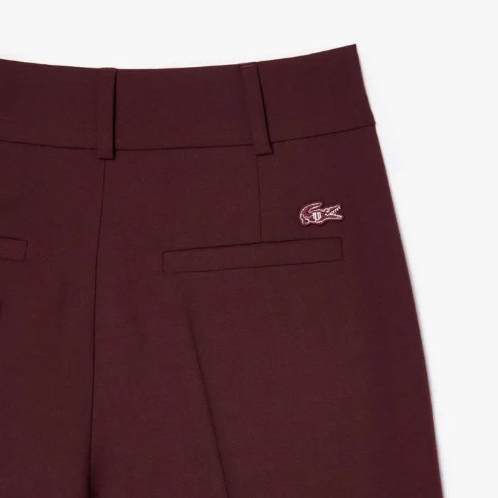 Pants and Leggings Women Lacoste Lacoste X EleVen By Venus Stretch Wool Pants Bordeaux L7b