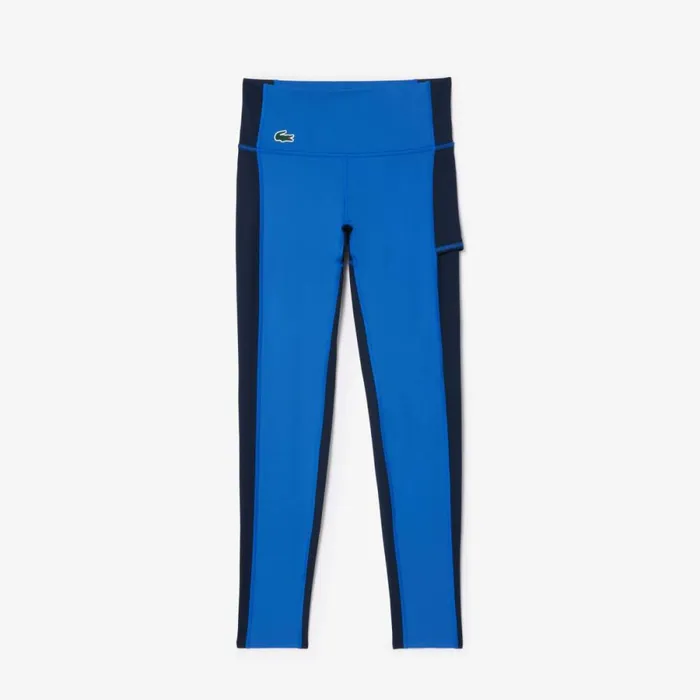 Pants and Leggings Women Lacoste Women039s Colorblock UltraDry Leggings Navy Blue Blue Iuv