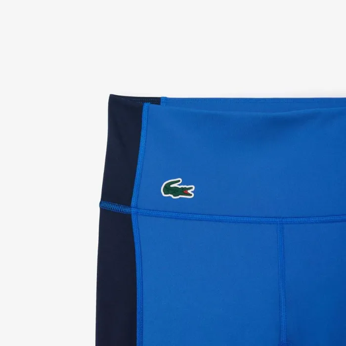Pants and Leggings Women Lacoste Women039s Colorblock UltraDry Leggings Navy Blue Blue Iuv
