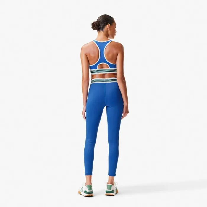 Pants and Leggings Women Lacoste Women039s Lacoste X Bandier All Motion Striped Leggings Blue Siy