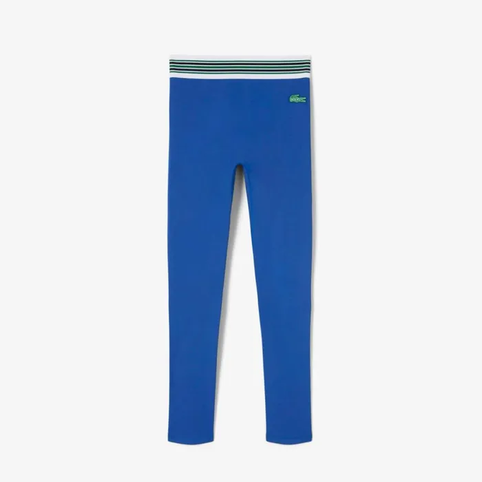 Pants and Leggings Women Lacoste Women039s Lacoste X Bandier All Motion Striped Leggings Blue Siy