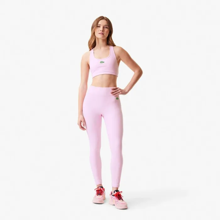 Pants and Leggings Women Lacoste Women039s Lacoste X Bandier HighWaisted Leggings Pink Wwe