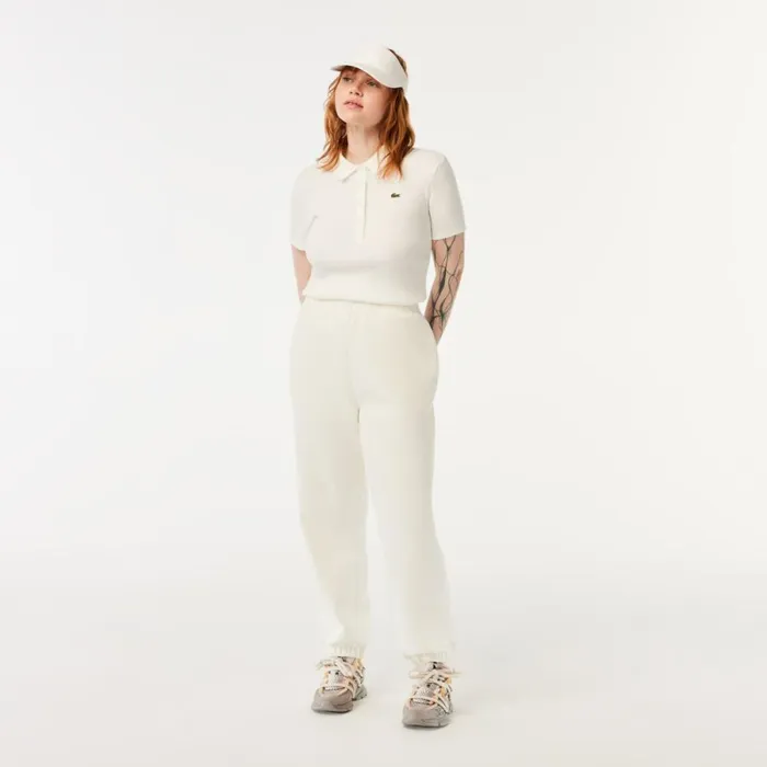 Pants and Leggings Women Lacoste Womens Blended Cotton Sweatpants White 70v