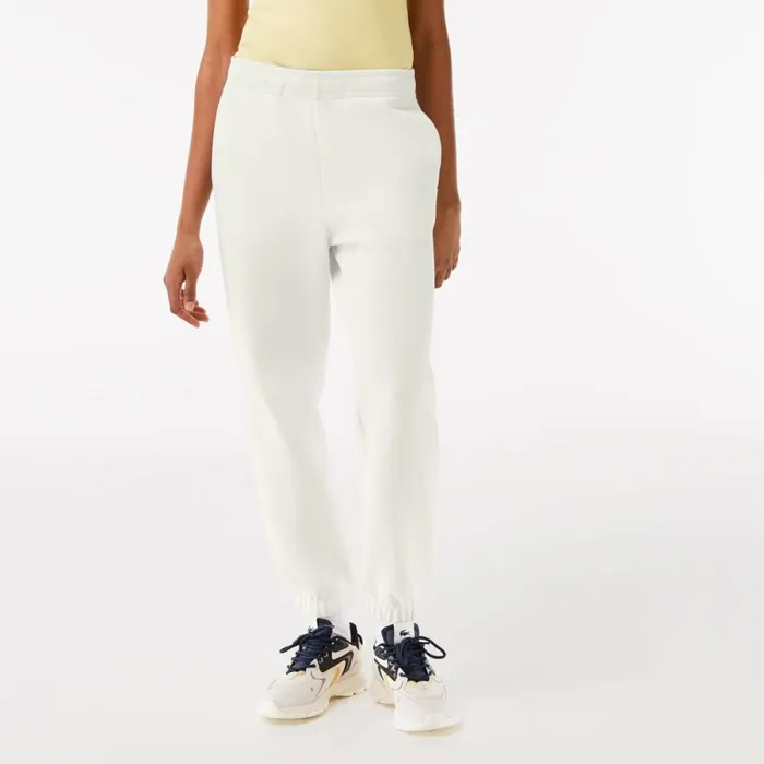 Pants and Leggings Women Lacoste Womens Blended Cotton Sweatpants White 70v