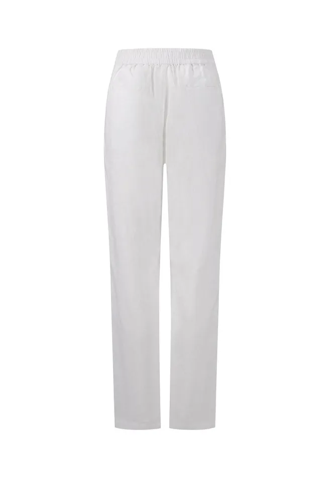 Pants Women FYNCHHATTON Straight Cut Linen Trousers With Medium Collar Height Whiteblacktoffee Brown Pants Women FYNCHHATTON Straight Cut Linen Trousers With Medium Collar Height Whiteblacktoffee Brown
