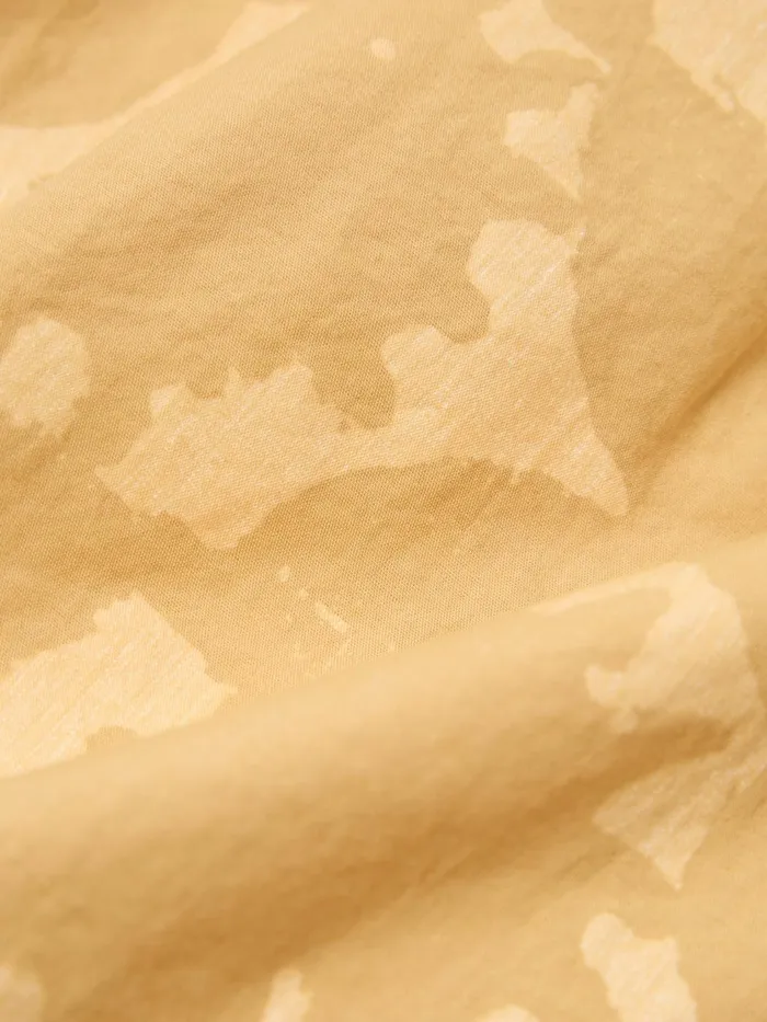 Pleated Track Short In Sand Over Dyed Sun Print Men Universal Works Shorts
