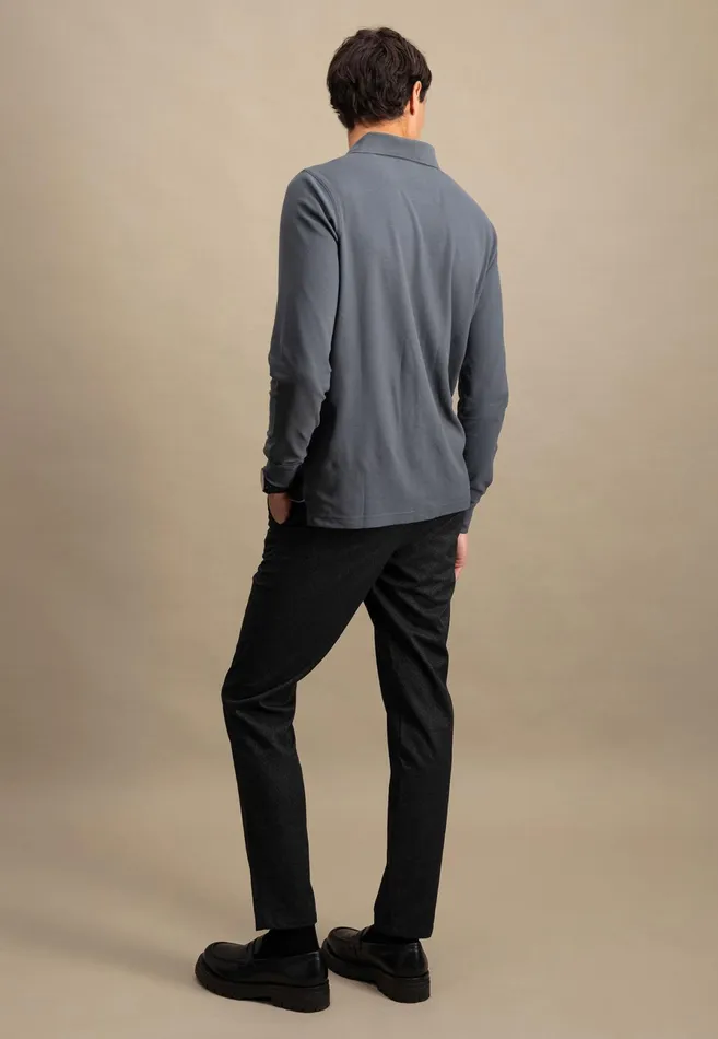 Polo Shirt Men FYNCHHATTON Long Arm Polo Shirt Made Of Cotton Navyasphaltdark Emeraldrustruby Redcloud Bluemidnightlight Khaki