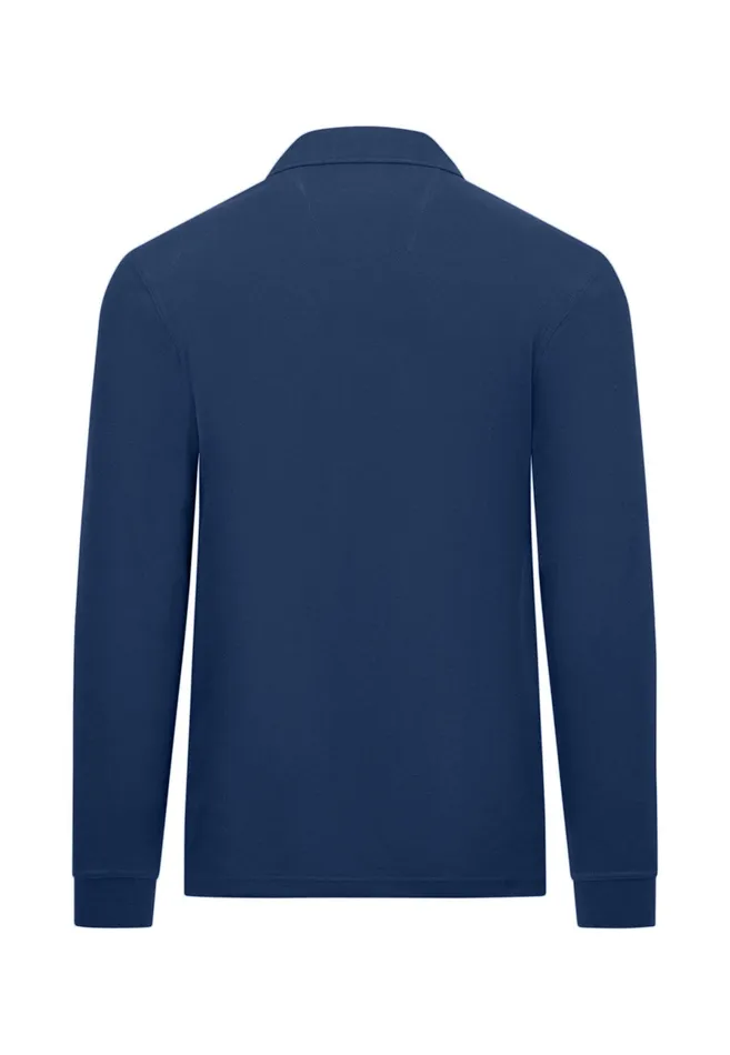 Polo Shirt Men FYNCHHATTON Long Arm Polo Shirt Made Of Cotton Navyasphaltdark Emeraldrustruby Redcloud Bluemidnightlight Khaki