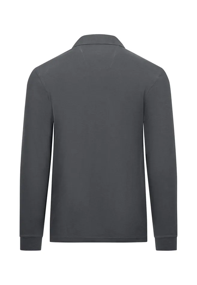 Polo Shirt Men FYNCHHATTON Long Arm Polo Shirt Made Of Cotton Navyasphaltdark Emeraldrustruby Redcloud Bluemidnightlight Khaki