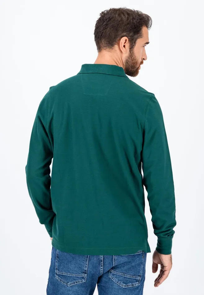 Polo Shirt Men FYNCHHATTON Long Arm Polo Shirt Made Of Cotton Navyasphaltdark Emeraldrustruby Redcloud Bluemidnightlight Khaki