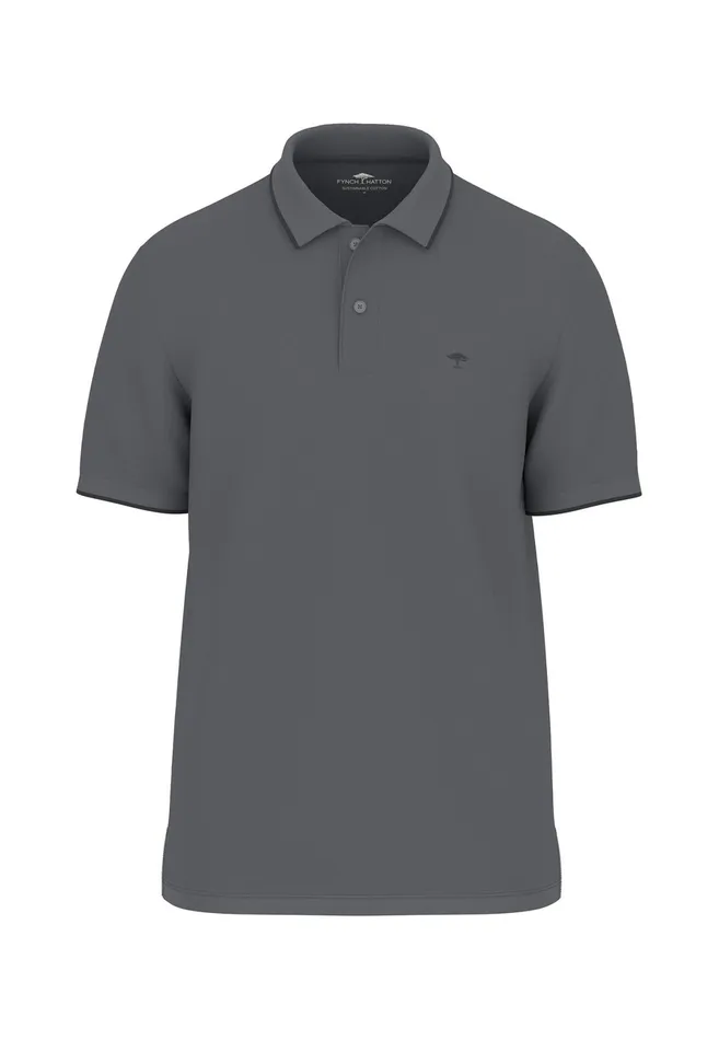 Polo Shirt Men FYNCHHATTON Polo Shirt Made Of Cotton With Subtle Contrast Details Navywhiteasphaltblack