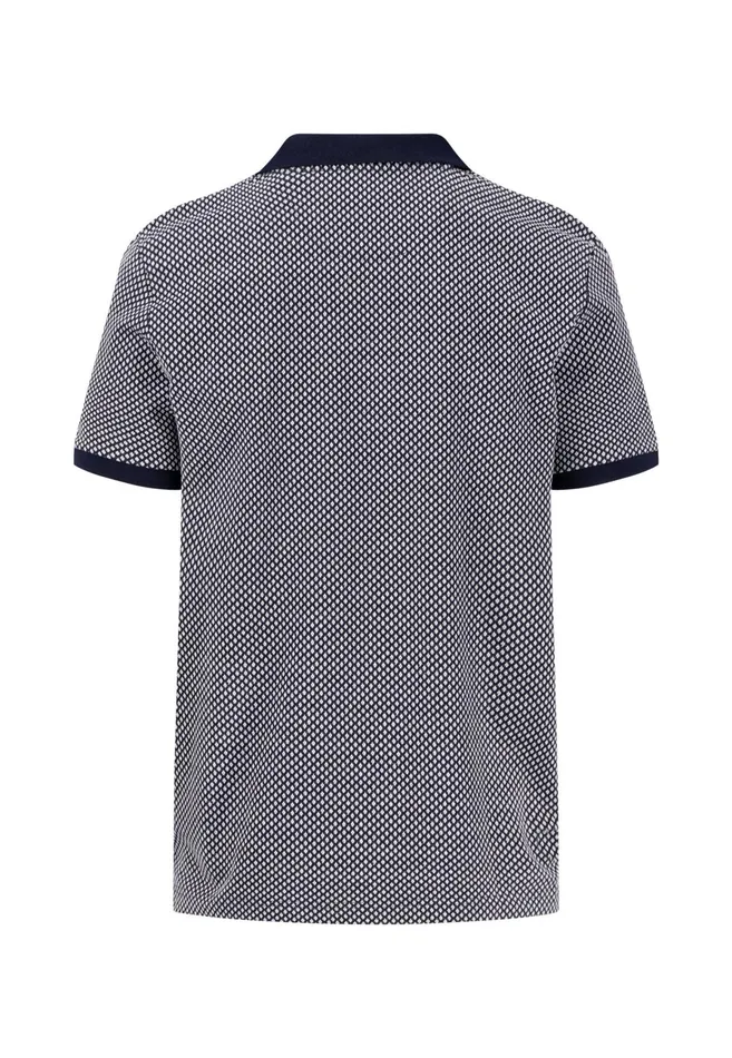 Polo Shirt Men FYNCHHATTON Polo Shirt With Subtle Pattern Navy
