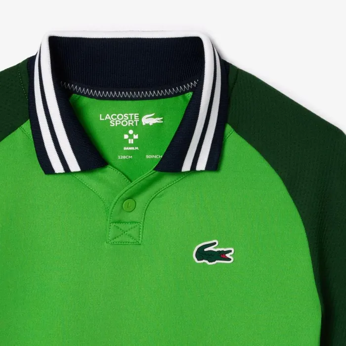 Polos Kids Lacoste Kids039 Lacoste Sport X Daniil Medvedev Jersey Polo Green Iux