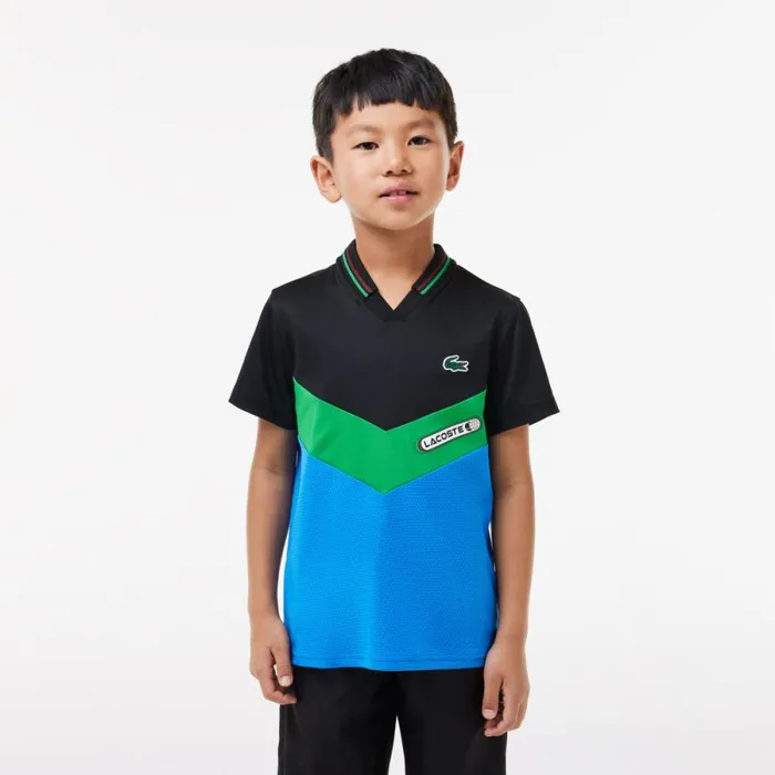Polos Kids Lacoste Kids039 Lacoste Tennis X Daniil Medvedev Jersey Polo Black Bordeaux Green Blue Miu Polos Kids Lacoste Kids039 Lacoste Tennis X Daniil Medvedev Jersey Polo Black Bordeaux Green Blue Miu