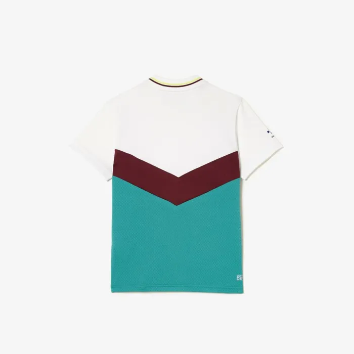 Polos Kids Lacoste Kids039 Lacoste Tennis X Daniil Medvedev Jersey Polo White Flashy Yellow Bordeaux Blue Q7i
