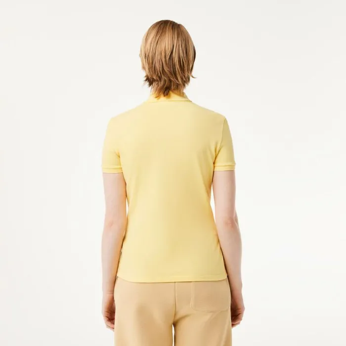 Polos Women Lacoste Women039s L12D Slim Fit Stretch Mini Piqu Polo Pastel Yellow 107