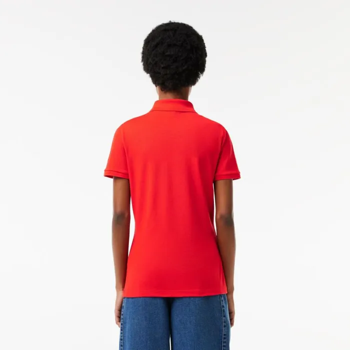 Polos Women Lacoste Women039s L12D Slim Fit Stretch Mini Piqu Polo Red Currant F8m