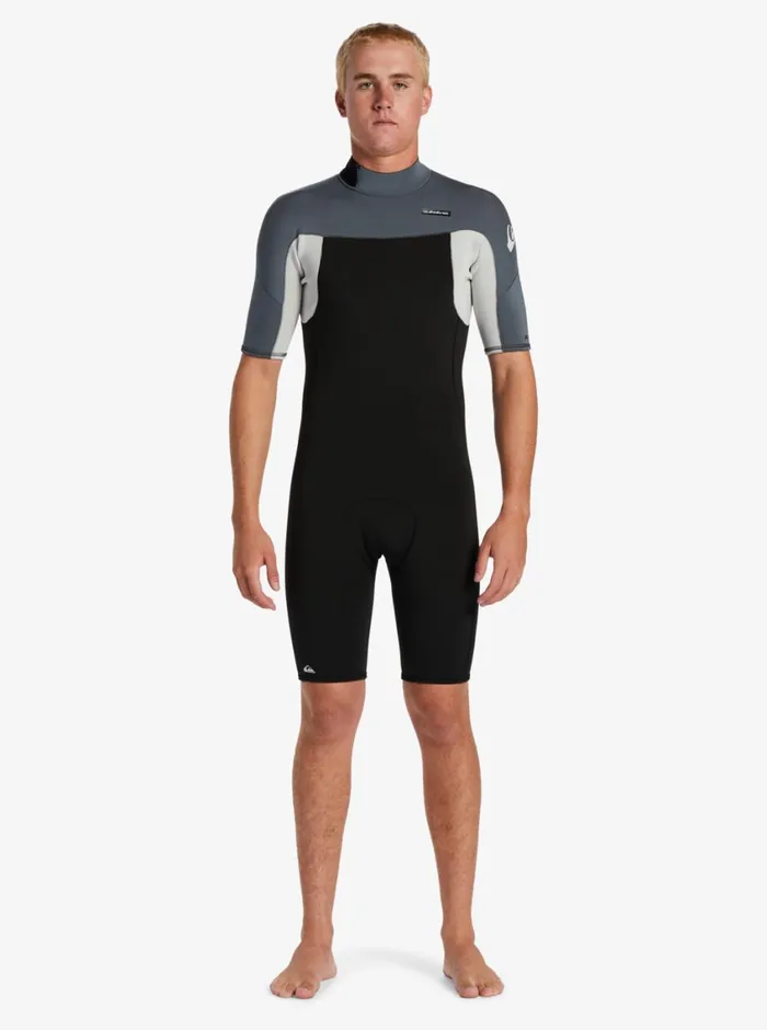 Quiksilver 22mm Everyday Sessions Short Sleeve Spring Suit Black Ash Mens Wetsuits Quiksilver 22mm Everyday Sessions Short Sleeve Spring Suit Black Ash Mens Wetsuits