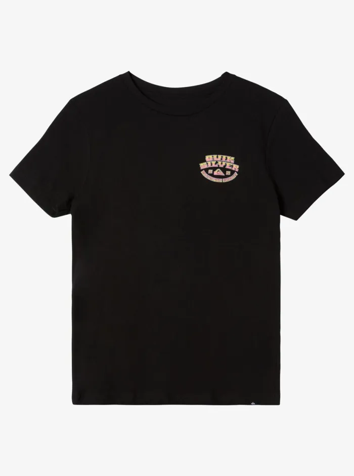 Quiksilver 816 Backside Snap TShirt Black Boys Tees