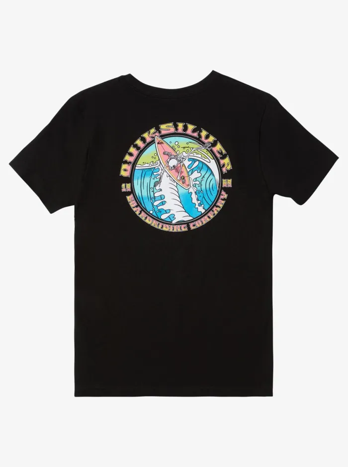 Quiksilver 816 Backside Snap TShirt Black Boys Tees Quiksilver 816 Backside Snap TShirt Black Boys Tees