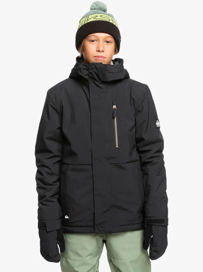 Quiksilver 816 Mission Solid Insulated Snow Jacket True Black Boys Snow Jackets