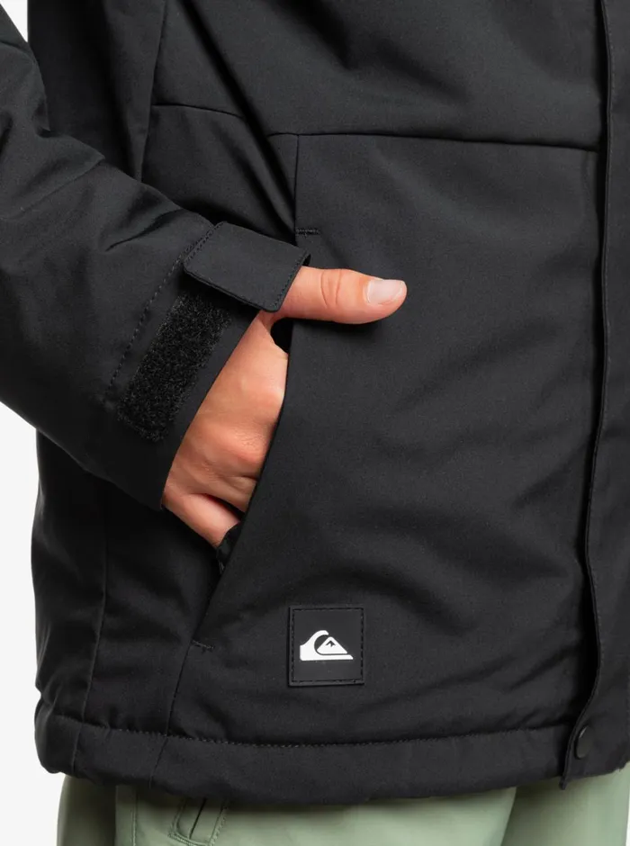Quiksilver 816 Mission Solid Insulated Snow Jacket True Black Boys Snow Jackets Quiksilver 816 Mission Solid Insulated Snow Jacket True Black Boys Snow Jackets