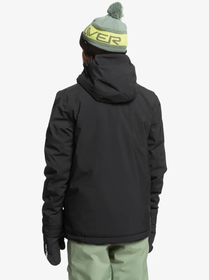 Quiksilver 816 Mission Solid Insulated Snow Jacket True Black Boys Snow Jackets Quiksilver 816 Mission Solid Insulated Snow Jacket True Black Boys Snow Jackets