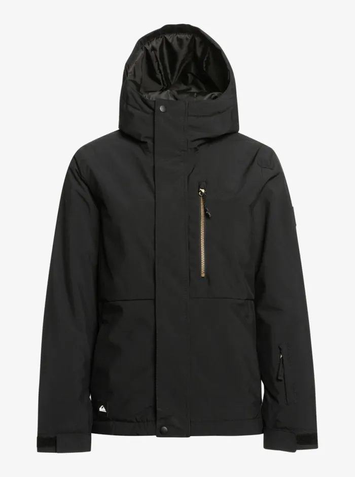 Quiksilver 816 Mission Solid Insulated Snow Jacket True Black Boys Snow Jackets Quiksilver 816 Mission Solid Insulated Snow Jacket True Black Boys Snow Jackets
