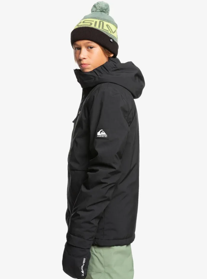 Quiksilver 816 Mission Solid Insulated Snow Jacket True Black Boys Snow Jackets Quiksilver 816 Mission Solid Insulated Snow Jacket True Black Boys Snow Jackets