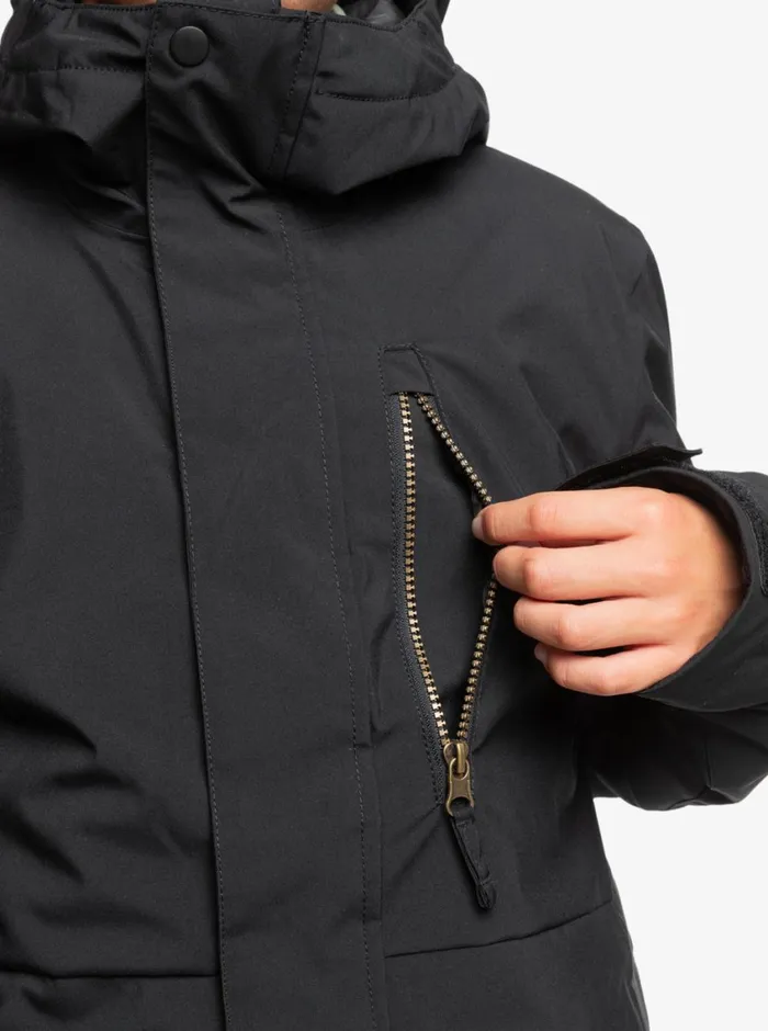 Quiksilver 816 Mission Solid Insulated Snow Jacket True Black Boys Snow Jackets Quiksilver 816 Mission Solid Insulated Snow Jacket True Black Boys Snow Jackets